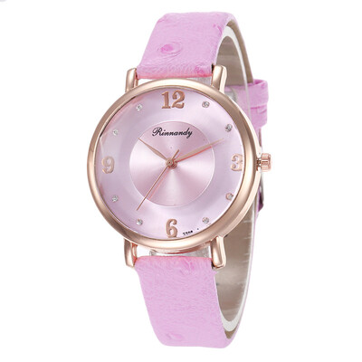 

Summer new hot-selling digital diamond womens leather watch student simple pop watch