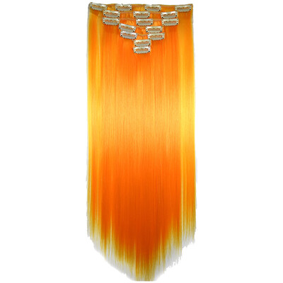 

〖Follure〗Full Head Women Clip Synthetic High Temperature Wire Straight Hair Piece