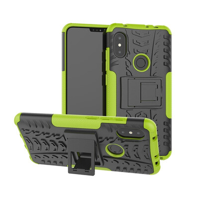 

Heavy Duty Armor Shockproof Hard Hybird Silicone Phone Cover Case for Xiaomi Hongmi Note 6Hongmi Note 6 Pro