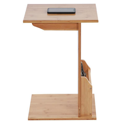 

Greensen Side TableTableL-shape Tray Bamboo Table Sofa Couch Bed Side Tables Magazine
