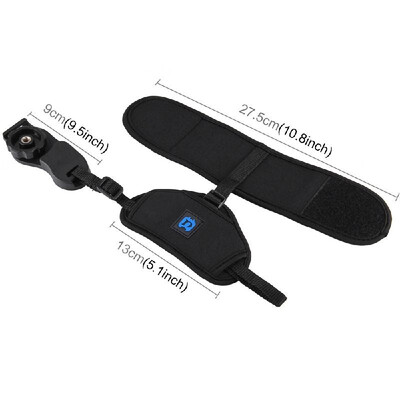 

PULUZ PU224 Soft Neoprene Hand Grip Wrist Strap with Hand Belt Screw Plastic Plate Quick-release 14 Screw for DSLR Cameras Acti