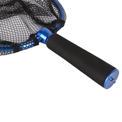 

New 31cm Fly Fishing Net Mesh Soft Rubber Red Landing Net Trout Catch Net Lanyard Rope Magnetic Buckle Fishing Tackle