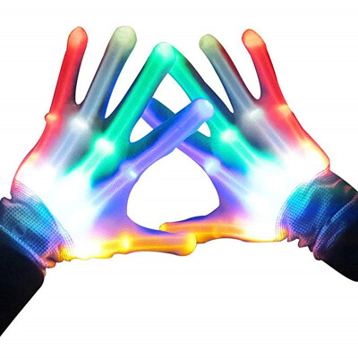 

LED Light Colorful Rainbow Fingertip Gloves