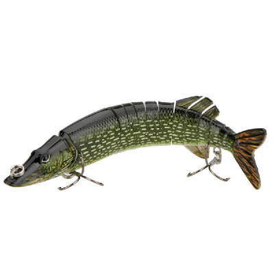 

Lixada 8" 20cm 66g Lifelike Multi-jointed 8-segement Pike Muskie Fishing Lure Swimbait Crankbait Hard Bait Fish Treble Hook Tack