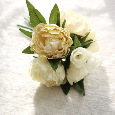 

Artificial Bouquet Fake Peony Flowers Plants 7 Colors Wedding Room Decoration