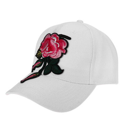 

Women Fashion Baseball Cap Flower Embroidery Snapback Hat Sun Cap