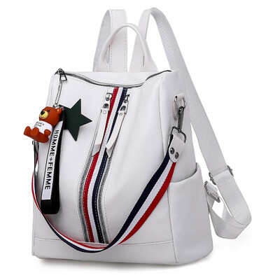 

HKZ waterproof shoulder bag female Korean fashion leisure high-capacity dual-purpose female autumn&winter tide ladies backpack