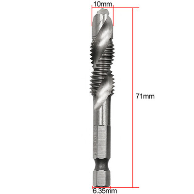 

〖Follure〗Hex Shank High Speed Steel Compound Spiral Screw Thread Taps Drill Bit Tool A