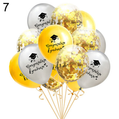 

15Pcs 12inch Congratulation Graduate Sequin Latex Balloon Festival Party Decor