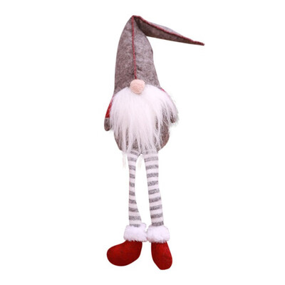

Cute Elf Doll Sitting Long Legs New Year Festival Party House Christmas Decor