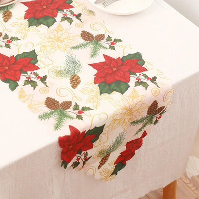 

Siaonvr Christmas Table Flag Polyester Printed Table Flag Table Decoration Supplies