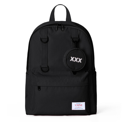 

Ninth City VNINE Backpack Men&women 13314 inch large capacity computer bag Korean version of the trend college wind big middle school student backpack VD9BV33847J black