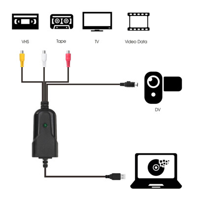 

Portable USB 20 Video Audio Capture Video Converter Recorder Analog Video Audio to Digital Format for PC Plug&Play