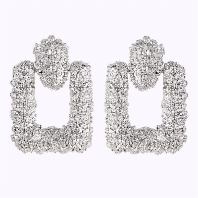 

Olaru Big Vintage Earrings for women gold color Geometric statement earring 2019 metal earing Hanging fashion jewelry trendy New