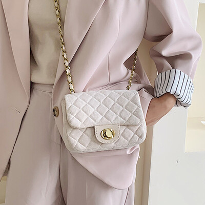 

Small square bag female rhombic chain slung fashion small fragrance 2019 new wave Korean version of the wild foreign shoulder bag