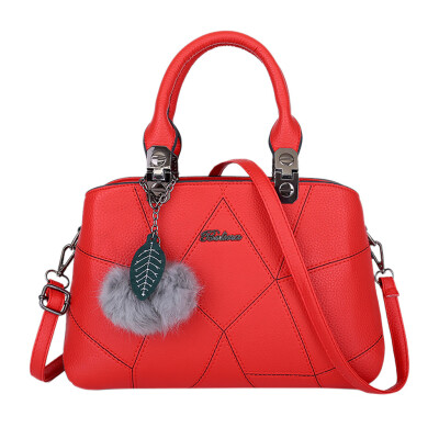 

Tailored Women Hair Ball Splicing Package Crack Wild Handbag Messenger Shoulder Bag