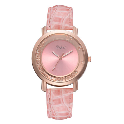 

Lvpai Women Watches Brand Hot Fashion Rhinestone Casual Ladies Luxury Quartz Clock Leather Wristwatch Relogio Feminino