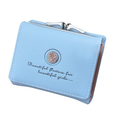

Vintage Floral Tri-fold Purse Card Cash Holder Women Faux Leather Short Wallet