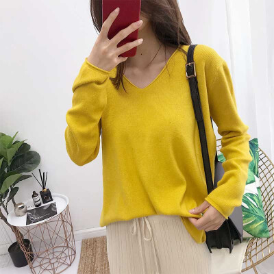 

2019 Cashmere Knitted Sweater Women Pullovers Turtleneck Autumn Winter Basic Women Sweaters Korean Style loose Black sweater