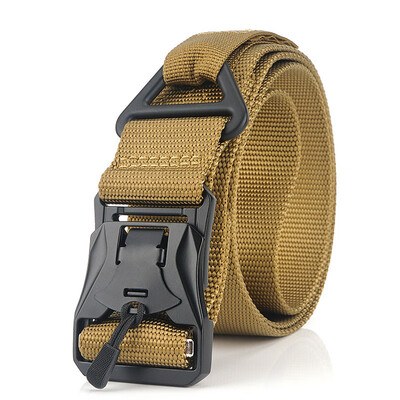 

Hot Selling Men Tactical belt Solid Color Nylon Insert Buckle Men belts Outdoor Sports Casual Wild belt Luxury belt 125cm