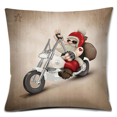 

Christmas Car Cotton Square Home Decorative Throw Pillowcase Cushion Cover