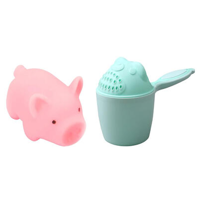 

Cartoon Cute Baby Bath Cups Shampoo Cup Shower Spoons Kids Bathing Tools