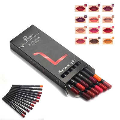 

12Pcs Long Lasting Lipliner Pencil Lip Liner Pen Waterproof Lip Cosmetic Makeup