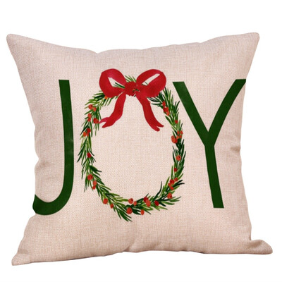 

Siaonvr Merry Christmas Pillow Cases Cotton Linen Sofa Cushion Cover Home Decor
