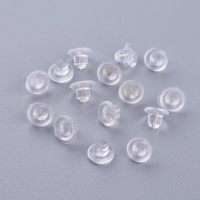 

Plastic Earring Ear Nuts Earrings Backs Clear 5x7mm Hole 03mm