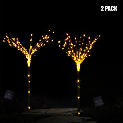 

Gobestart 100-LED DIY Shape Fireworks Tree Solar Lawn Light Pathway Garden Lamp 2PC