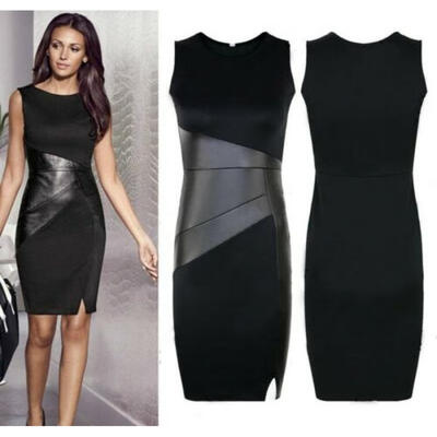 

Women Sexy Sleeveless Bodycon Work Formal Cocktail Evening Party Mini Dress 6-18