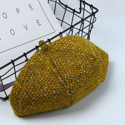 

Hat ladies autumn&winter wool berets England retro octagonal pumpkin Hat Joker painter Hat Korean buds