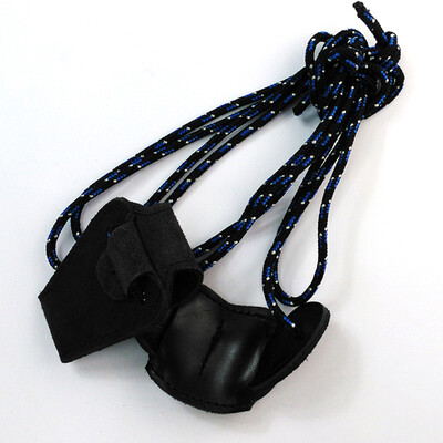 

79 Archery Leather Bow Stringer Recurve Longbow Black Rope Tool 4 Colors