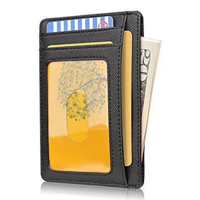 

Slim Minimalist Front Pocket Blocking Leather Wallets for Men&Women