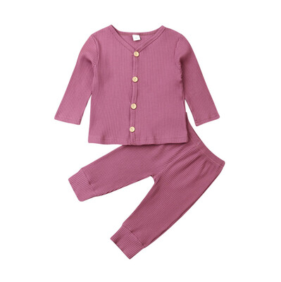 

Newborn Baby Girl Boy Autumn Clothes Knitted Cardigan TopsLong Pants Outfits