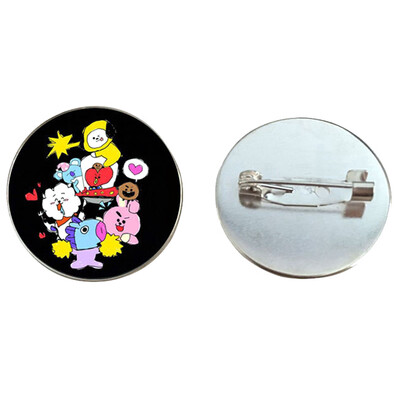 

Kpop BTS Cute Q Version Badge Cute Cartoon Brooch Bag Pendant Boys Girls Accessories Hot Gift for Fans