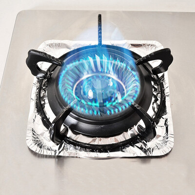 

Siaonvr 10pcs Gas Stove Aluminium Foil Paper Clean Pad High Temperature Resistant Covers