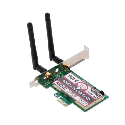 

Wireless LAN Card BT Dual Band WiFi Network Card with High-gain Antennas 300M PCI-E Adapter Card