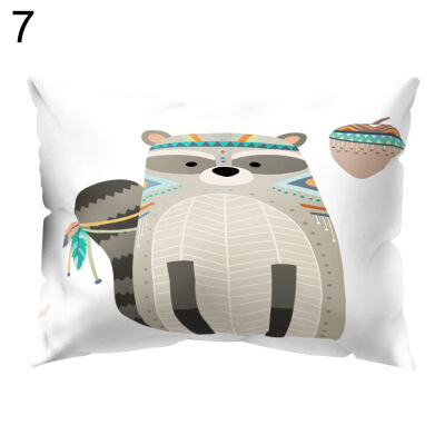 

Cartoon Owl Bear Square Throw Pillow Case Cushion Cover Sofa Bedding Articles