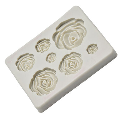 

Rose Flowers Shaped Fondant Silicone Mold Craft Chocolate Baking Mold Cake Decorating Tools Kitchen Pastry Tool Random Color