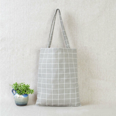 

Women Student Cotton Linen Fashion Shoulder Tote Handbag Eco Shopping Large Capacity Shopping Bags