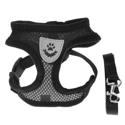 

Pet Mesh Breathable Vest Harness Leash Puppy Walking Traction Rope Strap