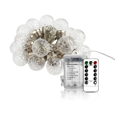 

USB Remote Controll 6M Pineapple 20 Bulbs Clear Globe Indoor Outdoor Decoration ABS Plastic Festoon Party Garden Yard Fence Lamp H