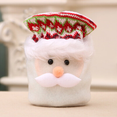 

Christmas Kids Present Candy Bags Santa Claus Snowman Elk Storage Sack Decor