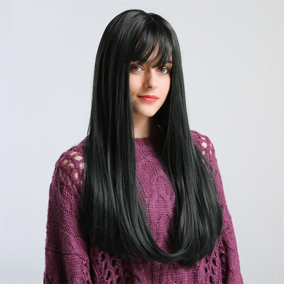 

〖Follure〗Chemical Fiber Hair Wig Fashion Women Thin Bangs Long Straight Hair Wig