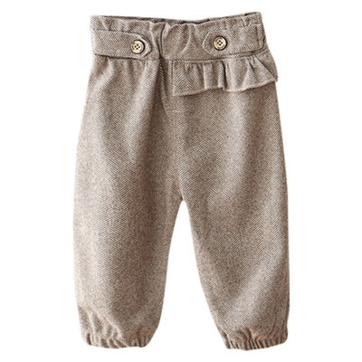 

Girls Pants Children Baby Girls Autumn Cotton Solid Print Pants Casual Decoration Trousers Toddler Clothes Bottoms