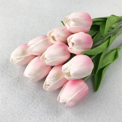 

Toponeto Tulip Artificial Flower Latex Real Bridal Wedding Bouquet Home Decor 20pcs