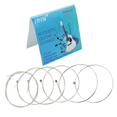 

IRIN A104 6Pcs Acoustic Guitar Silver String Musical Instrument Accessory