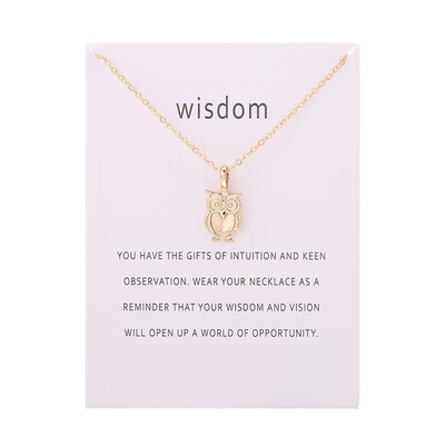 

New Arrived Wisdom Owl Pendant Necklace Fashion Jewelry For Women