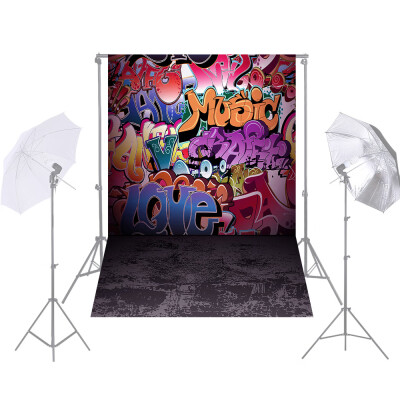 

Andoer 15 21m5 7ft Street Graffiti Photography Background Doodle Scribble Colorful Brick Wall Backdrop Photo Studio Props